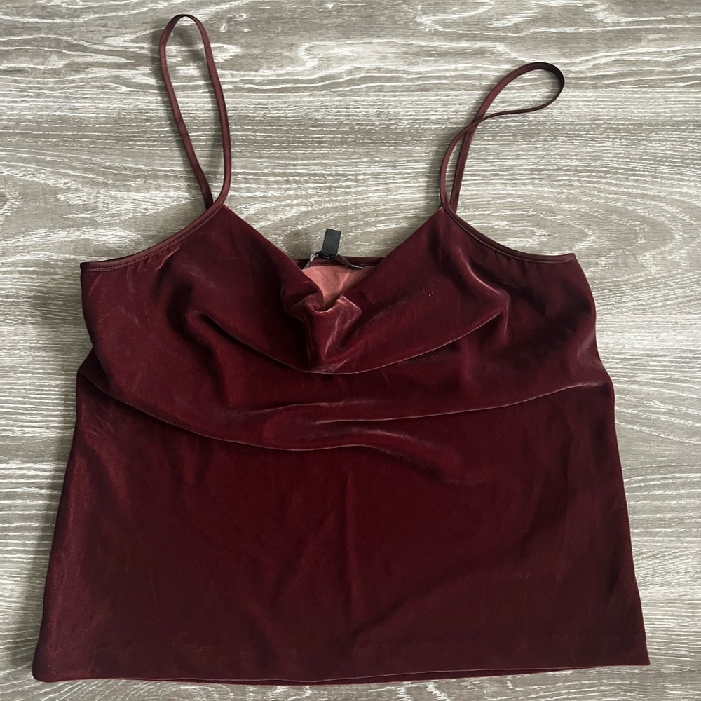 Banana Republic Deep Red Velvet Camisole